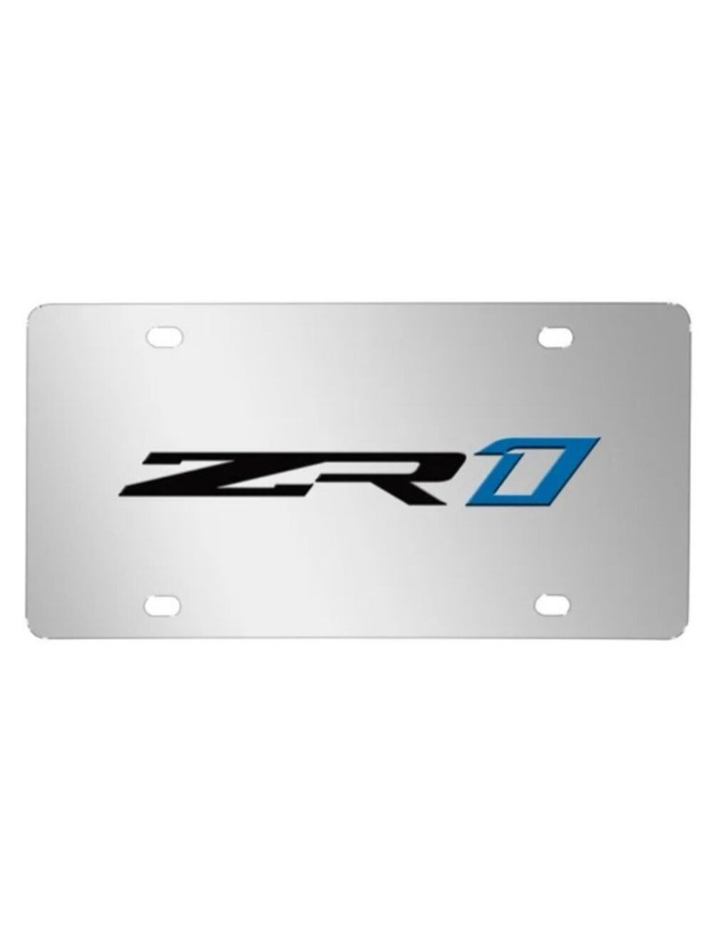Chevrolet 2018 Corvette C7 ZR1 Mirror Chrome Metal License Plate